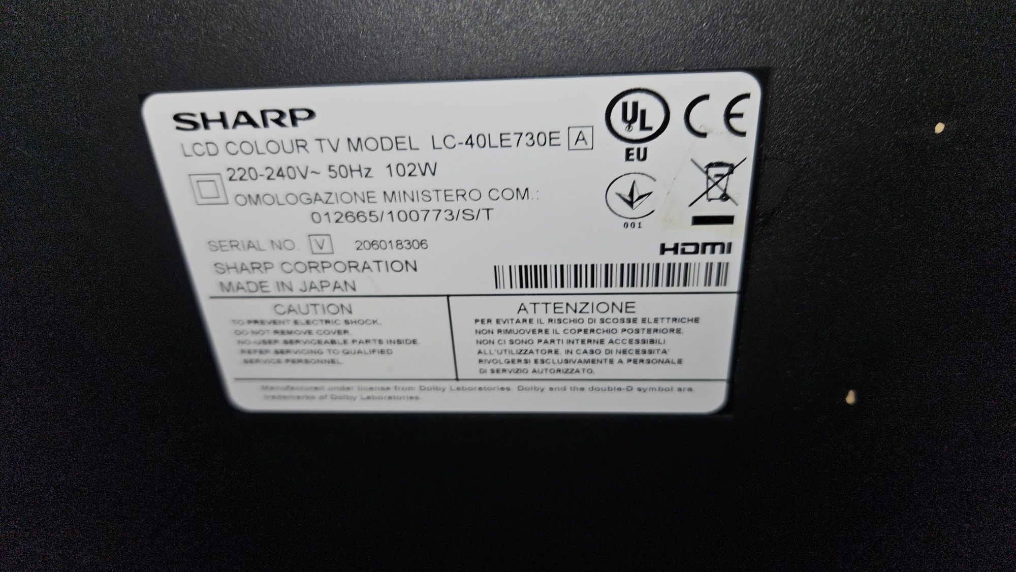 Telewizor Sharp 40 cali LC-40LE730E+dekoder