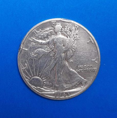 USA półdolarówka Walking Liberty rok 1943, srebro 0,900