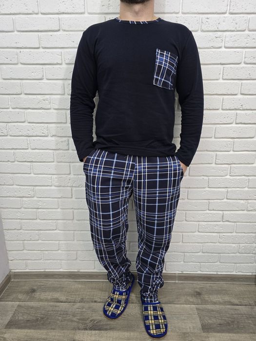 Тепла чоловіча піжама 44-54р, пижама для подростка, теплая мужская пиж