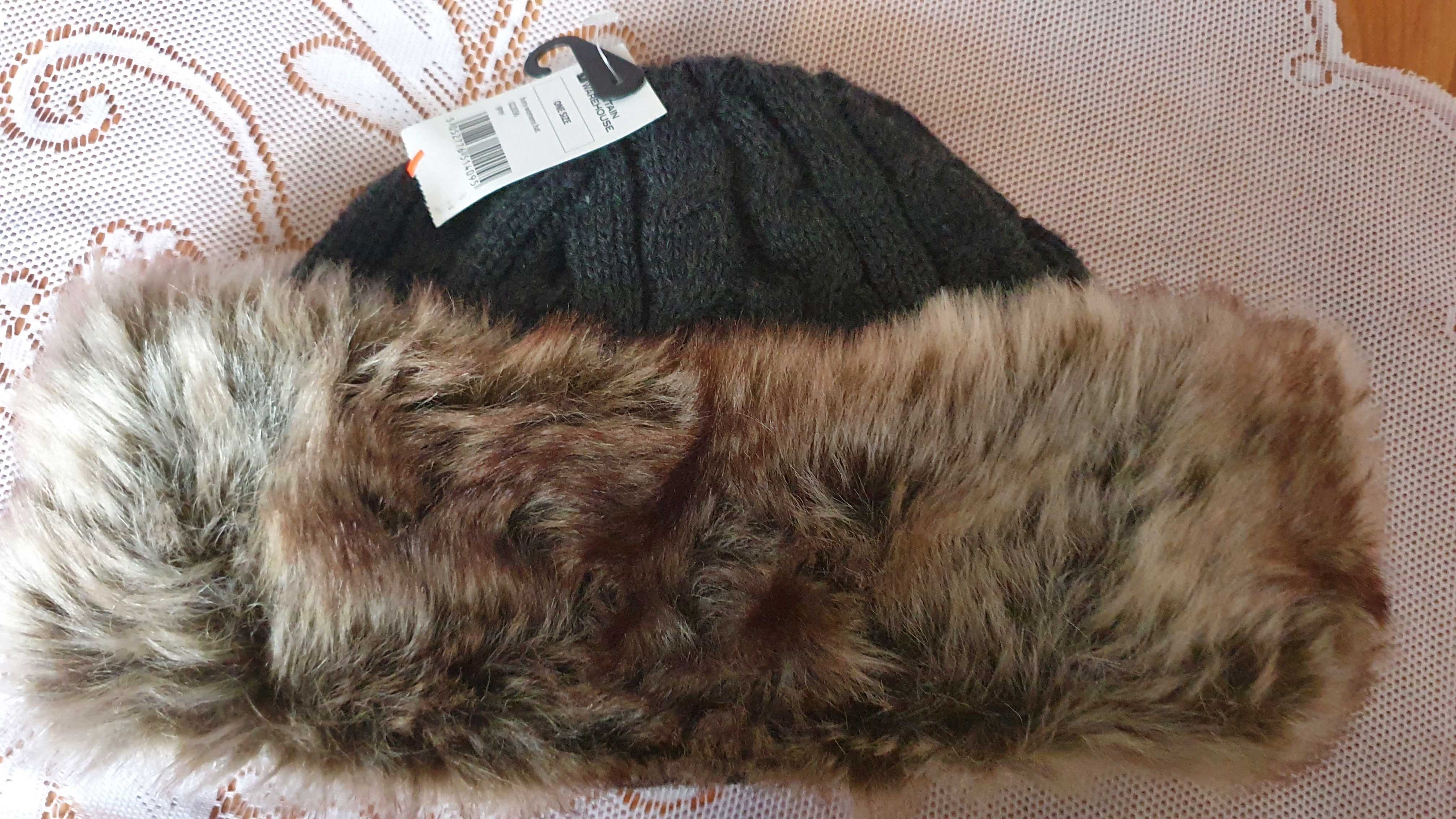 Женская зимняя шапка Furry Mountain warehouse