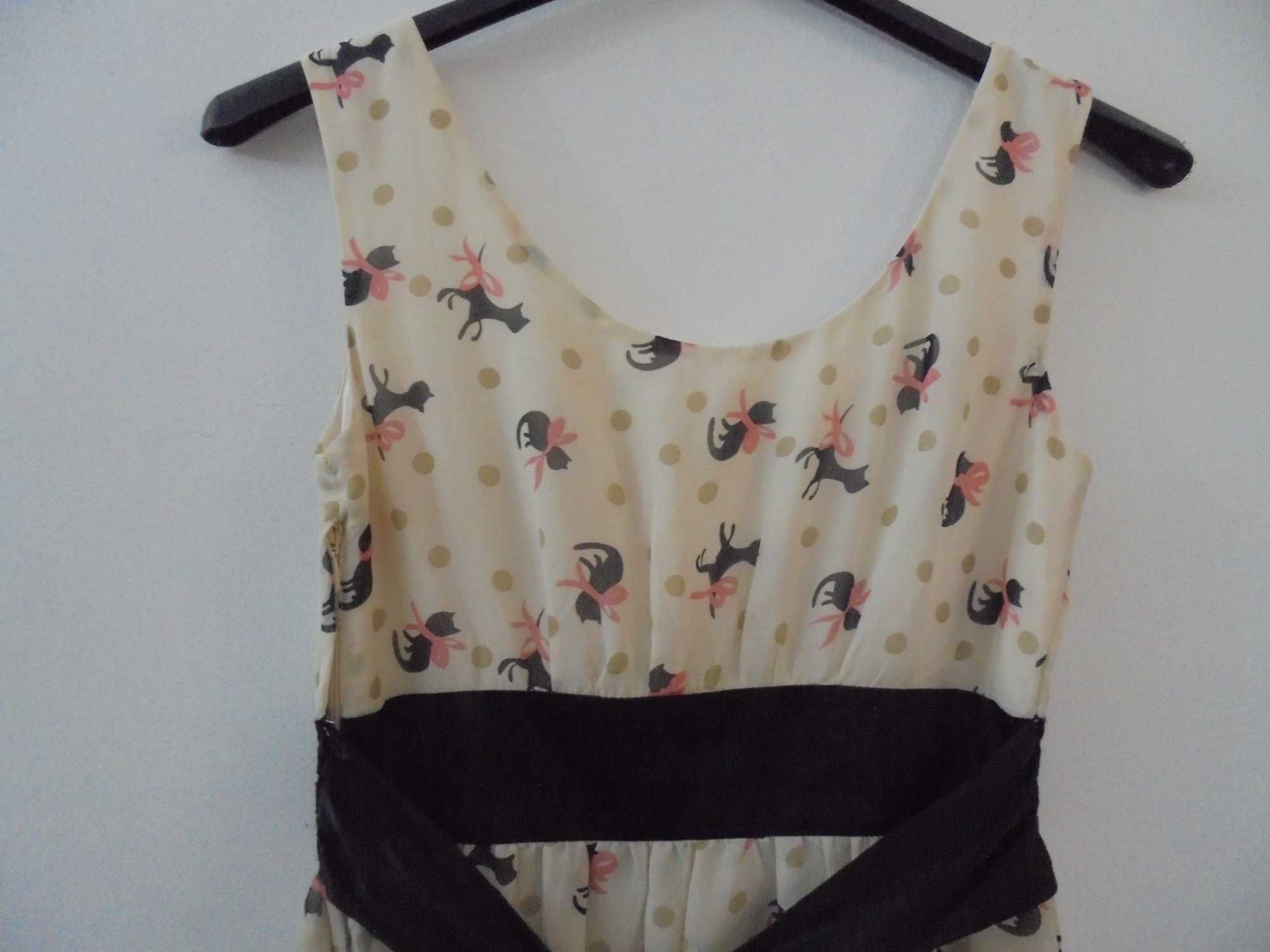 vestido de mulher aos gatinhos