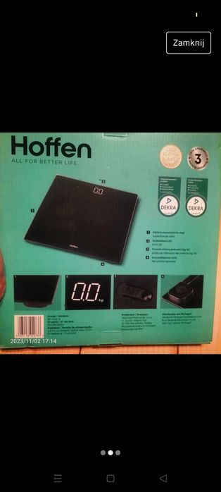 Nowa czarna waga łazienkowa