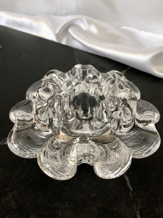 Świecznik szklany Kosta Boda, Krinolin, Szwecja, vintage