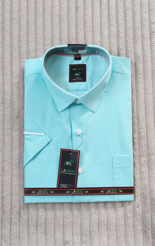 Koszula męska gładka turkusowa krótki rękaw s,m,l,xl, 2xl, 3xl