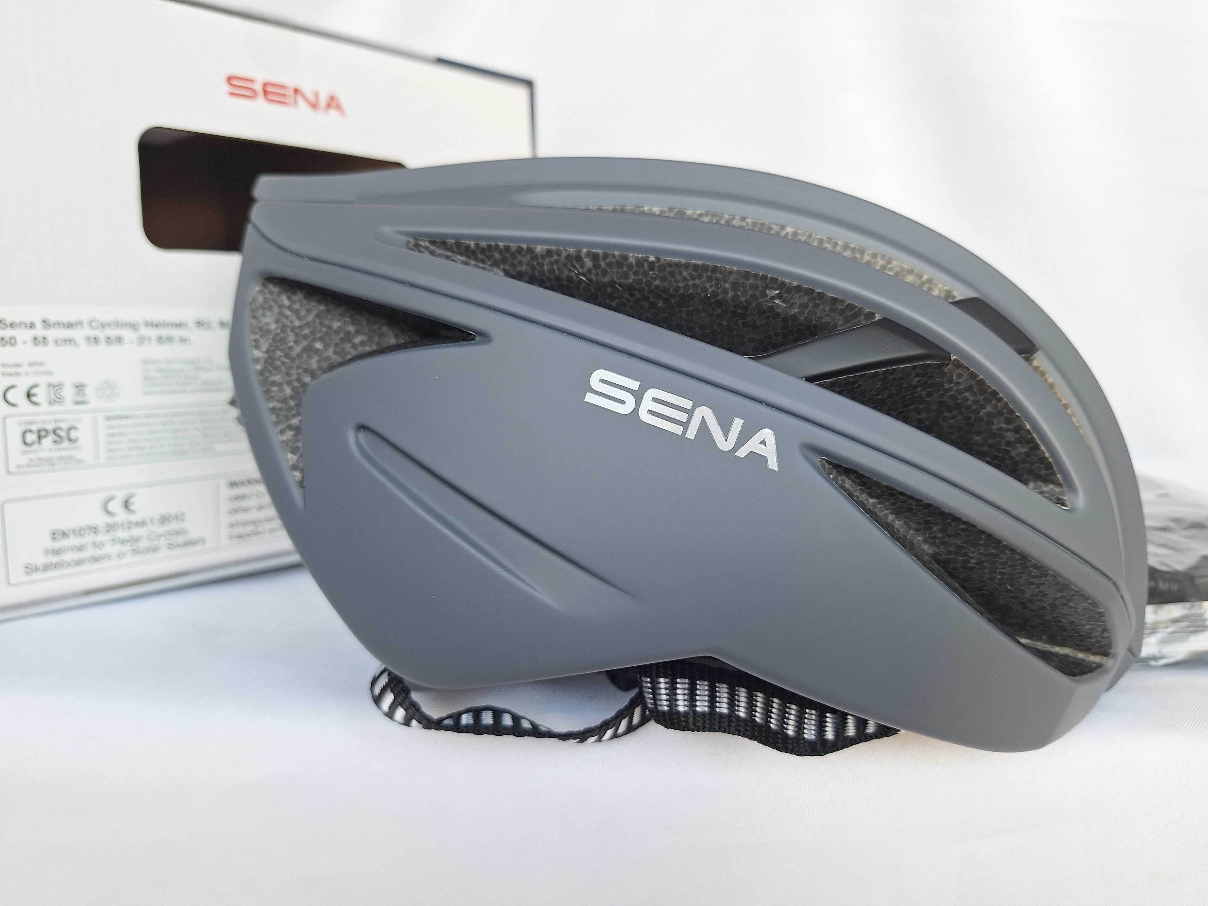 Kask rowerowy Sena Smart Cycling Helmet R2 Matt Gray S 50-55cm