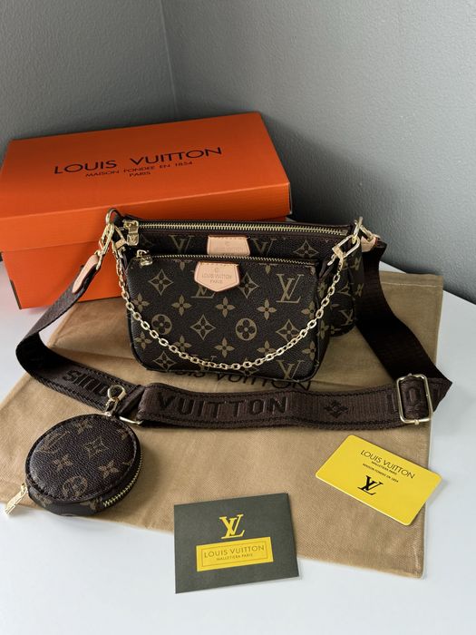 Жіноча сумка Louis Vuitton 3в1 Люкс кросбоді женская сумка клатч луи