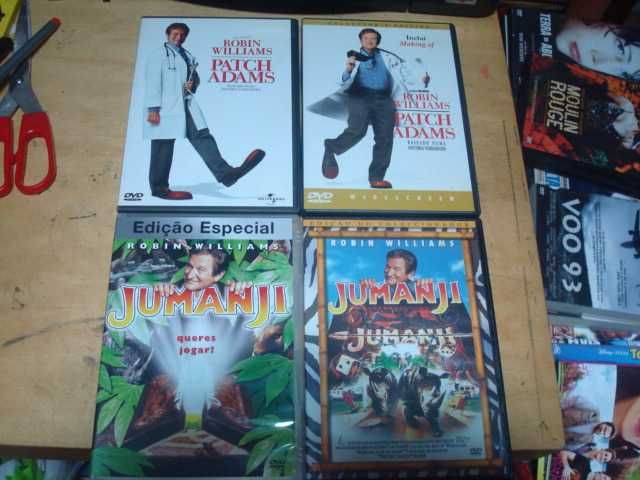 5 dvds  robin williams,rei ,flubber o professor distraido,jumanji