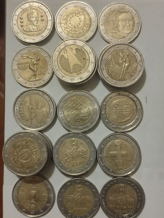 Moedas raras 2€, 1 e 2 cêntimos