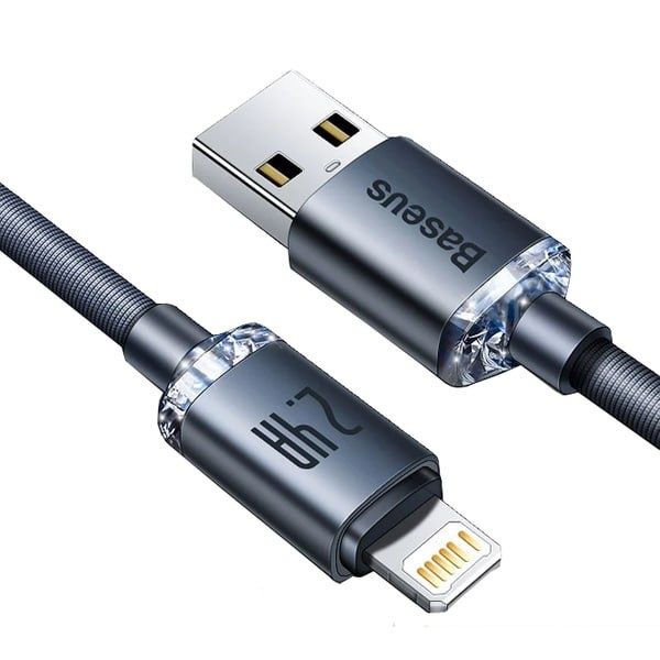 Кабель Baseus з чіпом USB to Ligtning 2.4A / 2М Швидка Зарядка iPhone