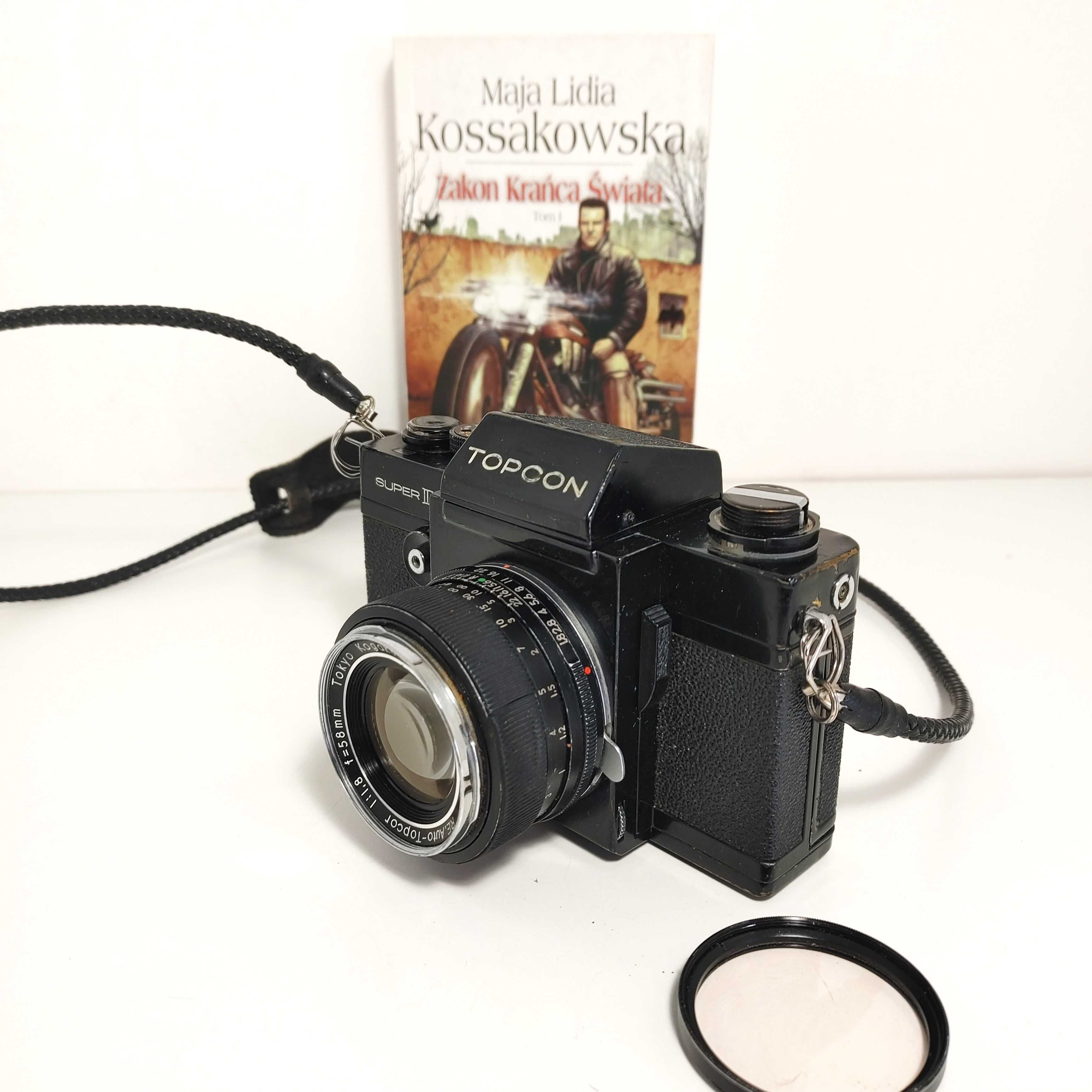 Analogowa Lustrzanka TOPCON Super D z 1971 roku z RE Auto Topcor 58 mm