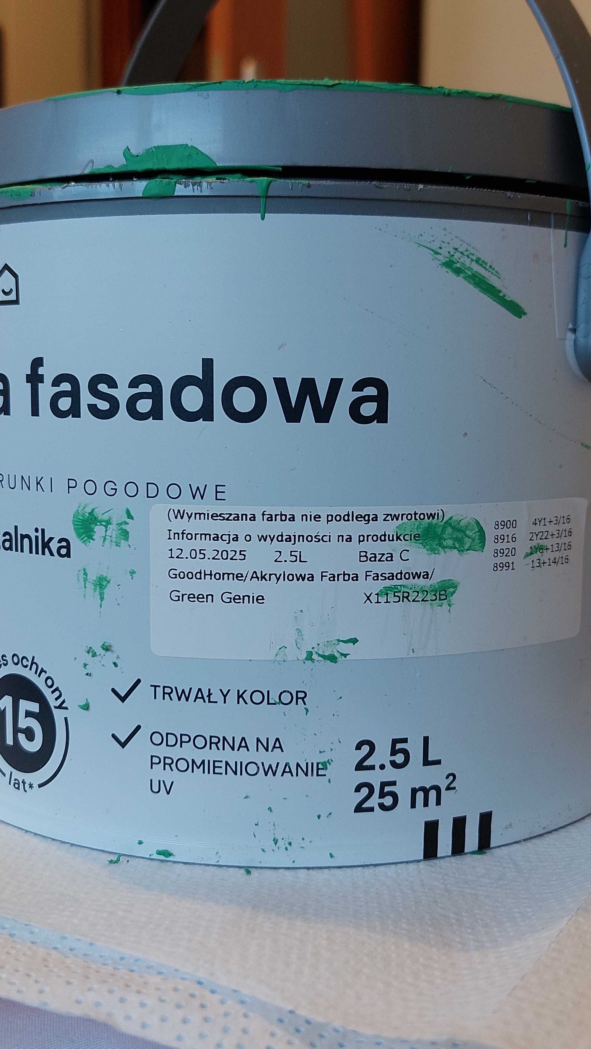 Farba Zielona Fasadowa