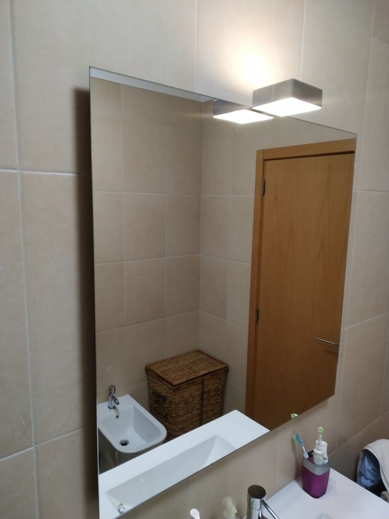 Espelho de casa de banho com iluminação 80cm*80cm