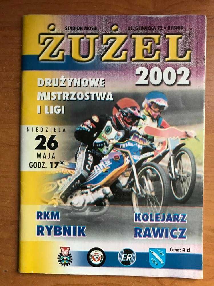 Program żużlowy DMP I Ligi RKM Rybnik - Kolejarz Rawicz [2002r.]