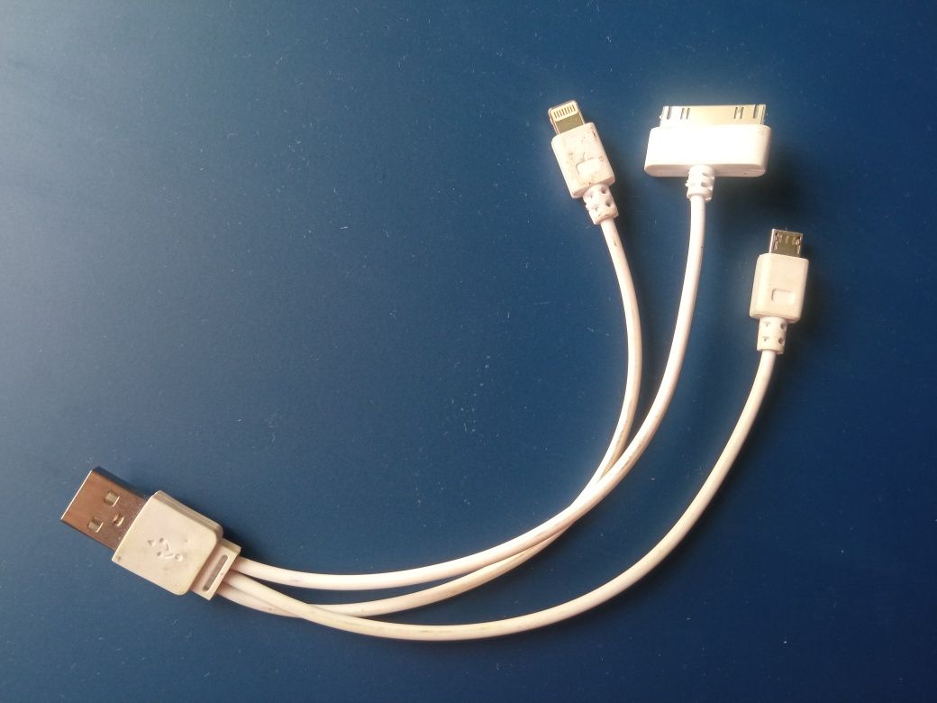 Зарядка 3в1 microUSB-Lightning-I-Pod