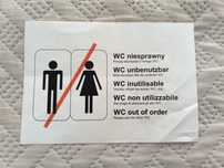 Naklejka PKP Intercity WC Niesprawny