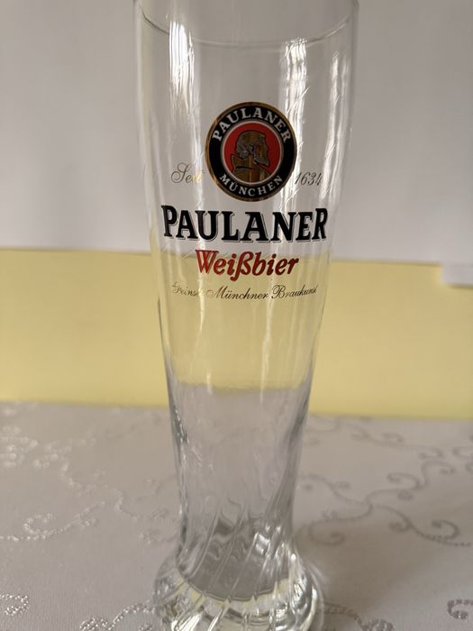 Szklanka Kufel Paulaner Weißbier 0.5l Duża Kolekcjonerska Vintage
