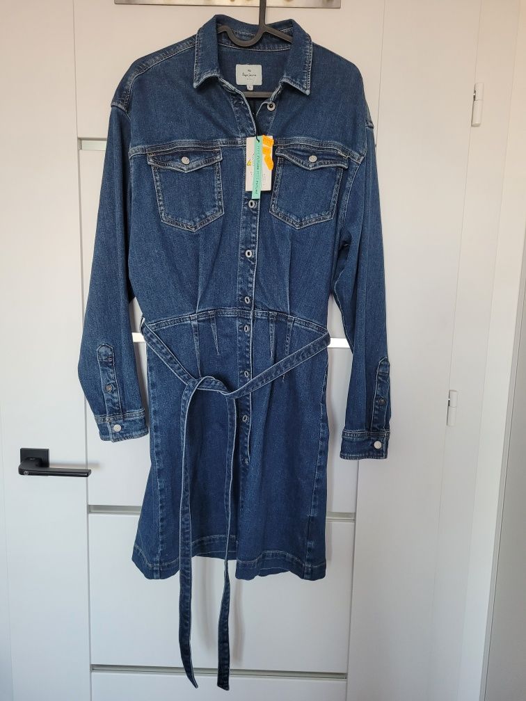 Sukienka jeansowa, Pepe Jeans, Regular Fit, nowa, z metką, M