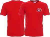 Koszulka ratownicza czerwona męska odblaskowa Funkcyjna - nadruk przód
