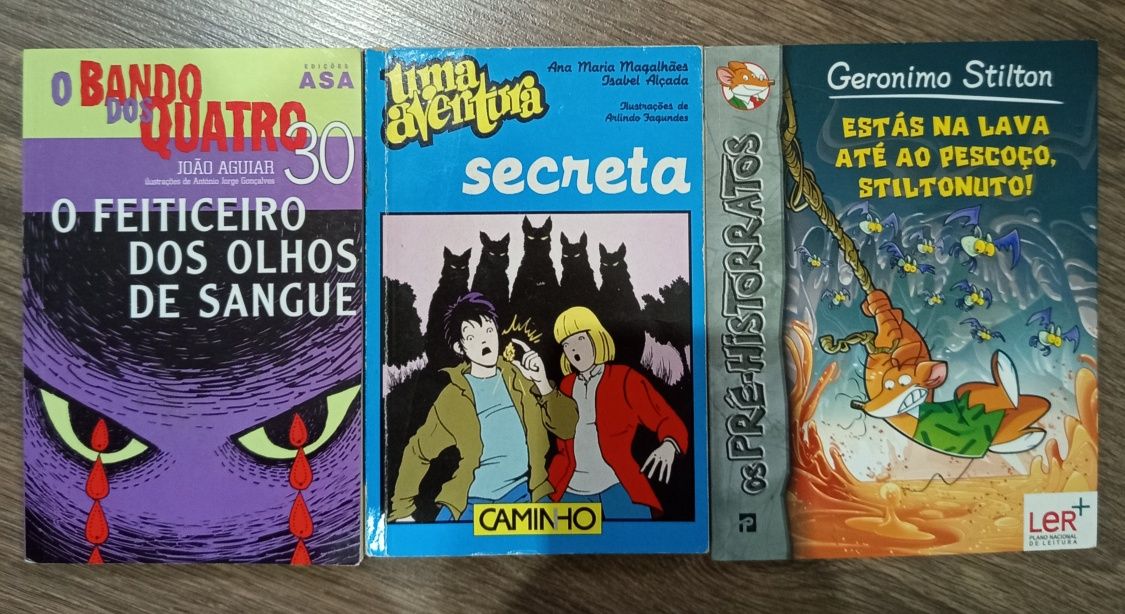 Conjunto tres livros literatura juvenil