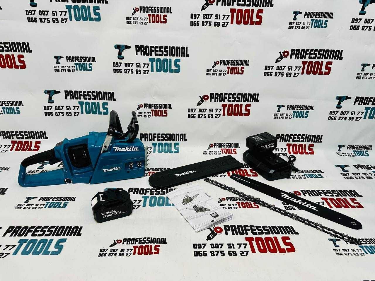 Акумуляторна цепная пила Makita DUC 355 BL 36V8А Безщіткова ЗП 2 порта