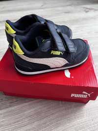 Buty sportowe PUMA runner v3 sneakersy adidasy granatowe na rzep rzepy