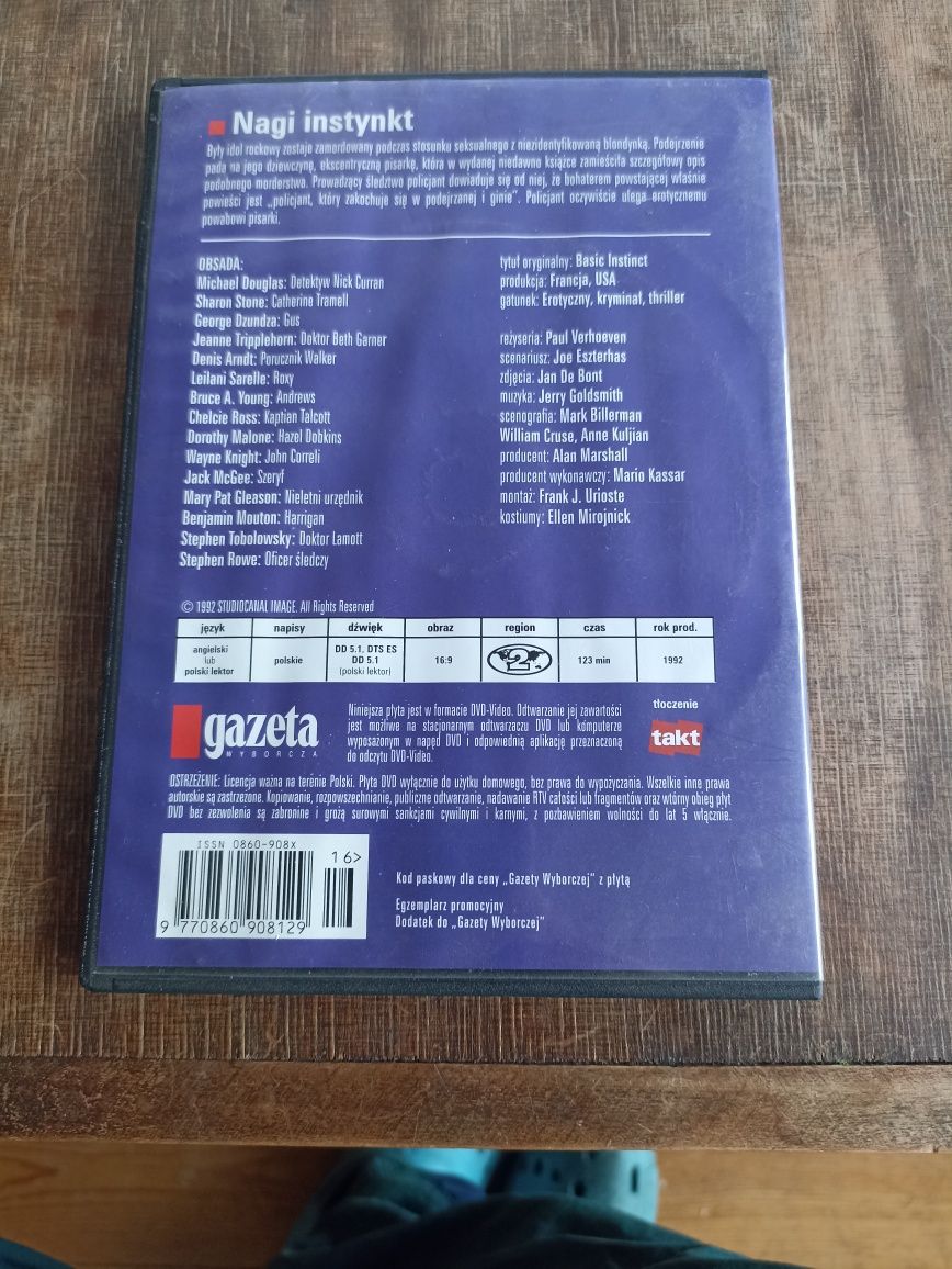 Film: Nagi instynkt, dvd, tylko dla dorosłych