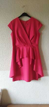 Sukienka sukieneczka czerwona baskinka M