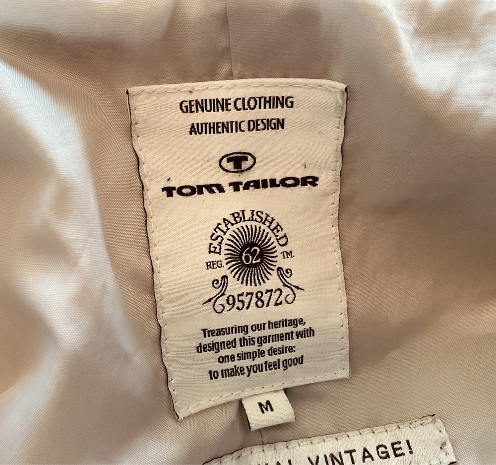 Kurtka PUCHOWA Tom Taylor  38/M taliowana beżowa