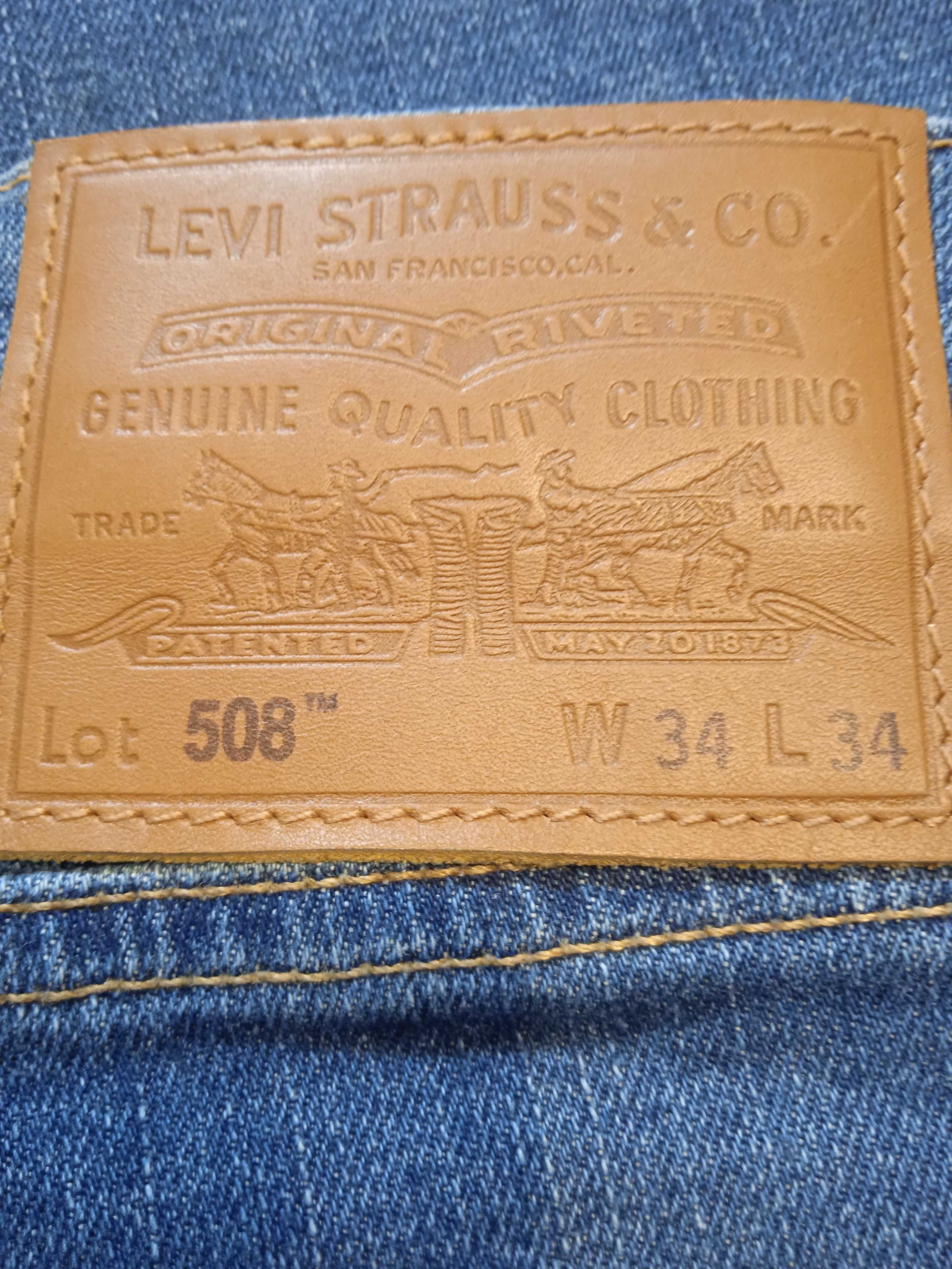 Levis 508 Slim Premium Nowe spodnie jeansy W34 L34  Super Cena!