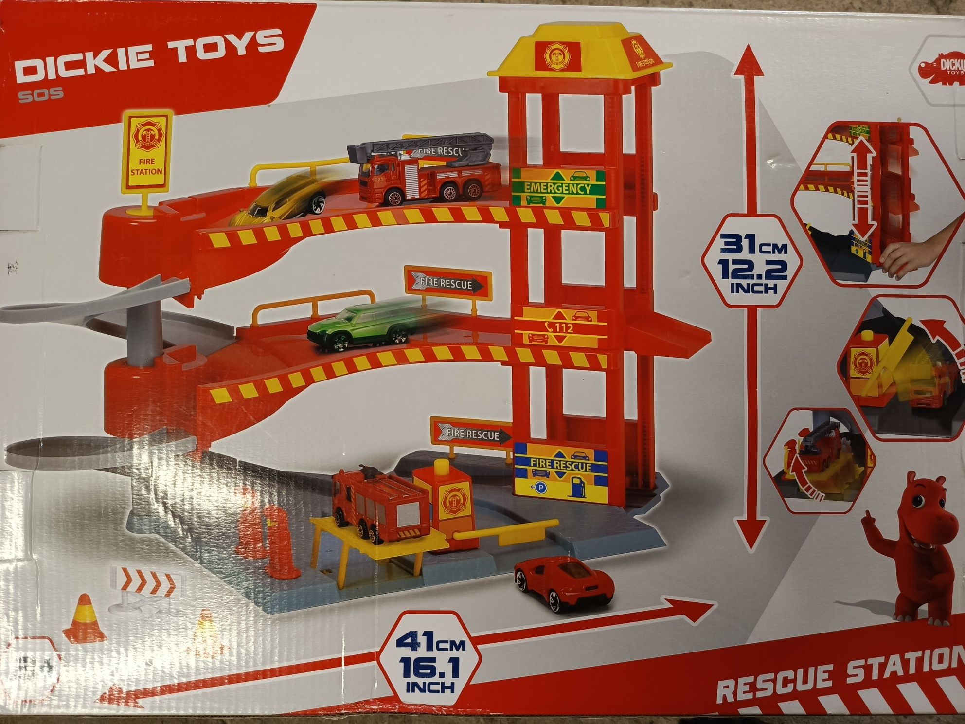 Garaż straż pożarna dickie toys