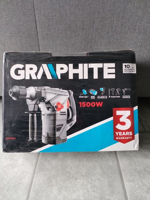 Młot udarowy SDS+ 1500W, walizka 58G862 Graphite