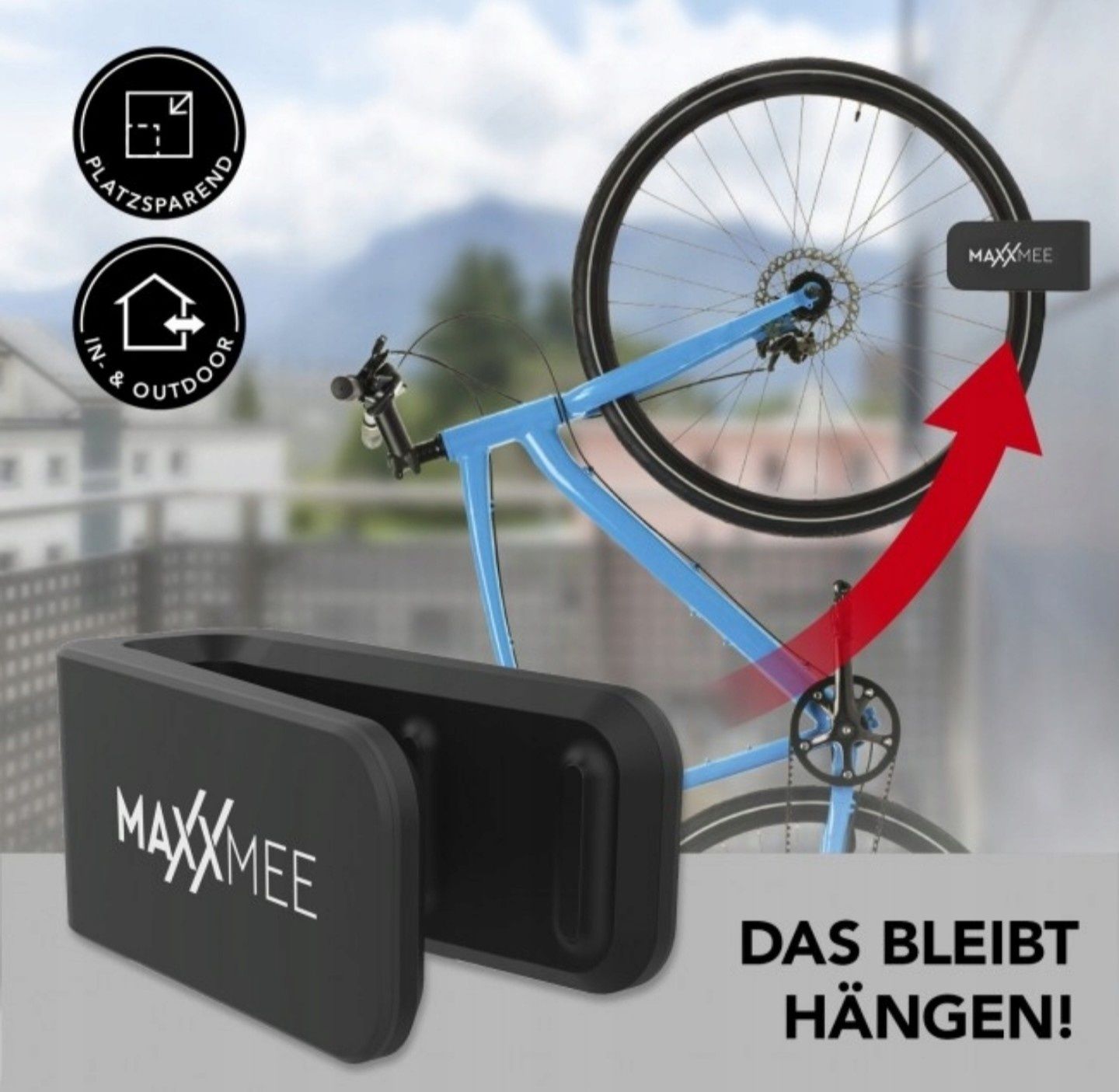Uchwyt na rower, wieszak na ścianę Maxxmee