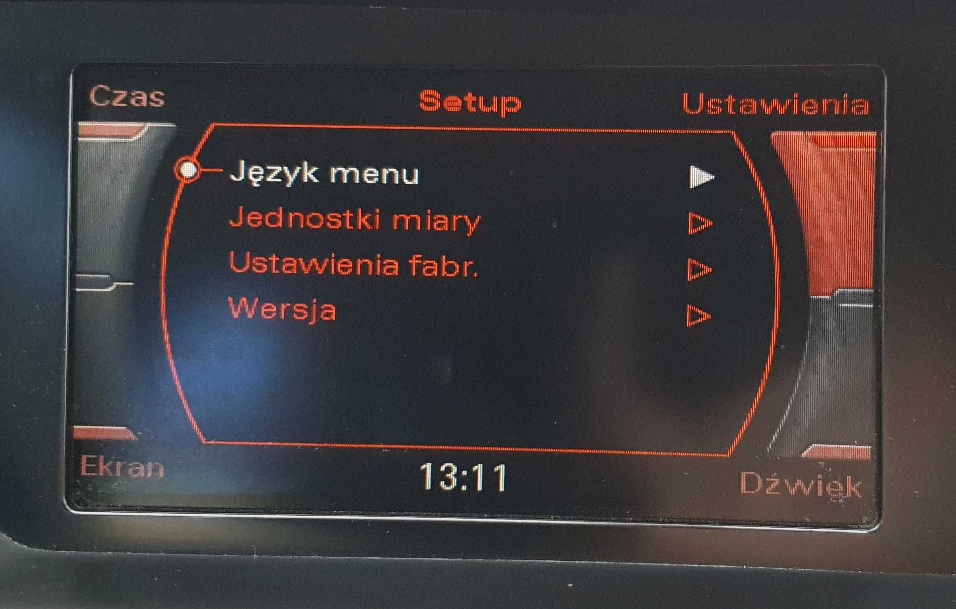 Audi A4 A5 Q5 CONCERT Symphony POLSKIE MENU Poziom Akumulatora