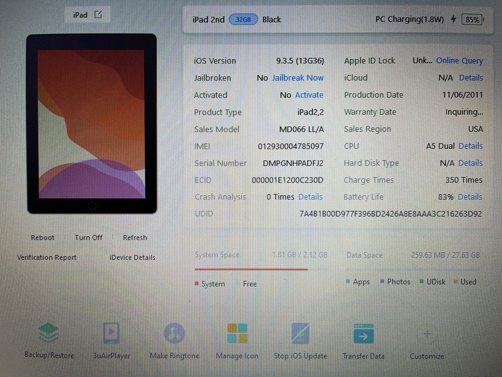 Apple Ipad 2nd 16/32gb a1395 a1396