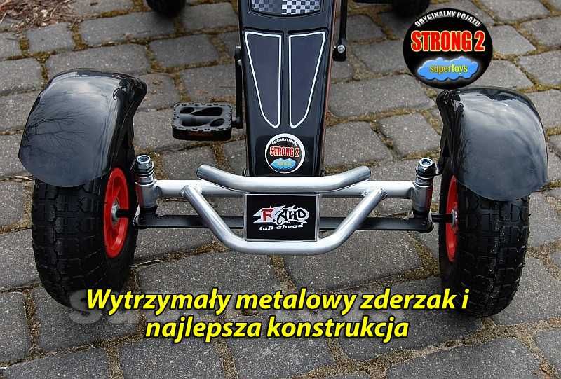 Wielki Gokart dla dziecka  5-12 lat Pompowane koła  regulowany fotel