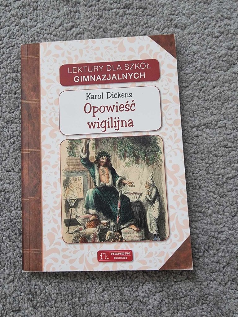 Szkolna lektura tytuł "Opowieść wigilijna"