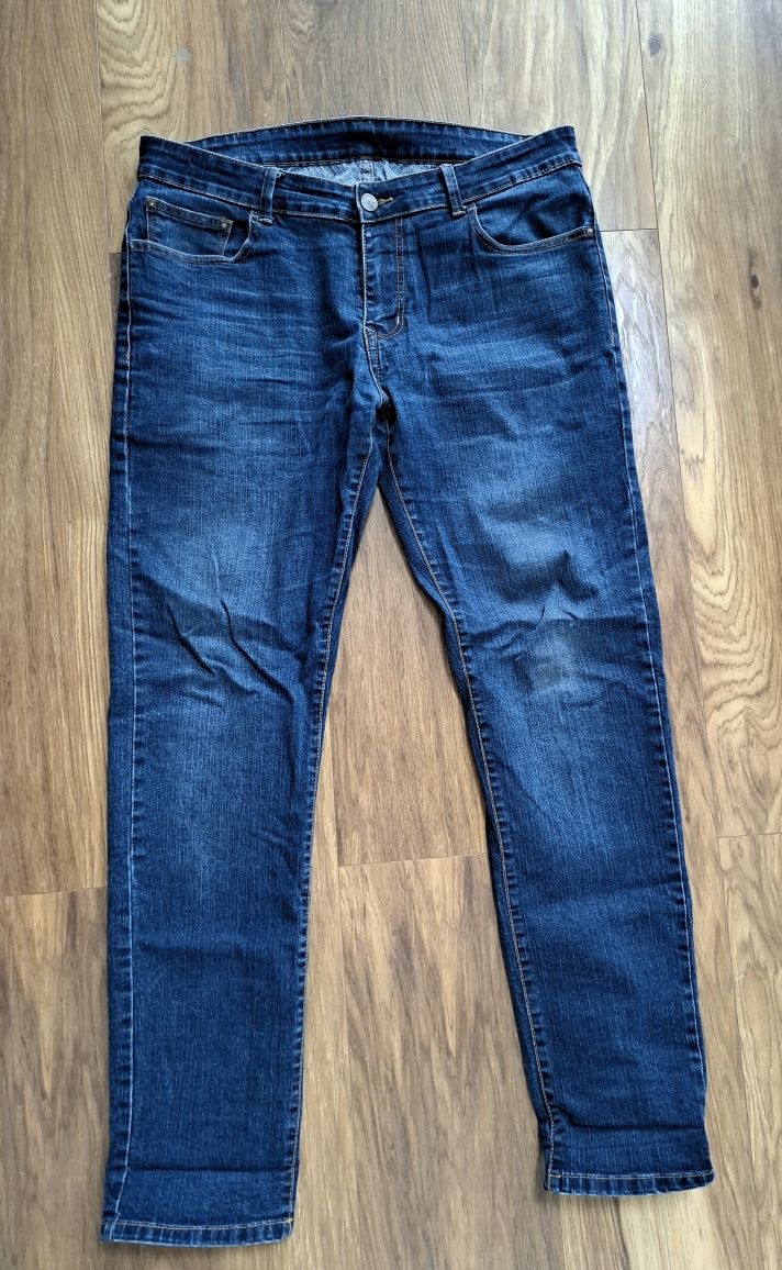Spodnie jeansowe męskie granatowe Ochnik W33/L32 bawełna