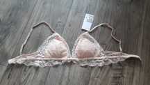 [Nowy z metka] Koronkowy biustonosz H&M, roz. S + kosmetyczka