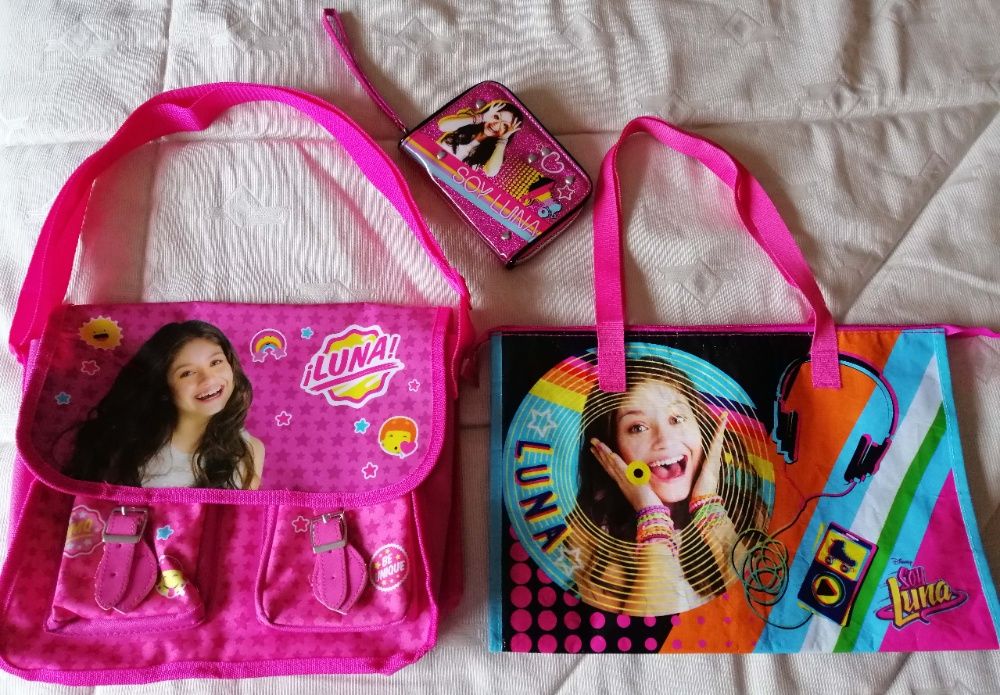 Conjunto Soy Luna - Bolsa a tiracolo, saco e porta moedas