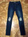 Jeansy skinny z dziurami Levi Strauss XS