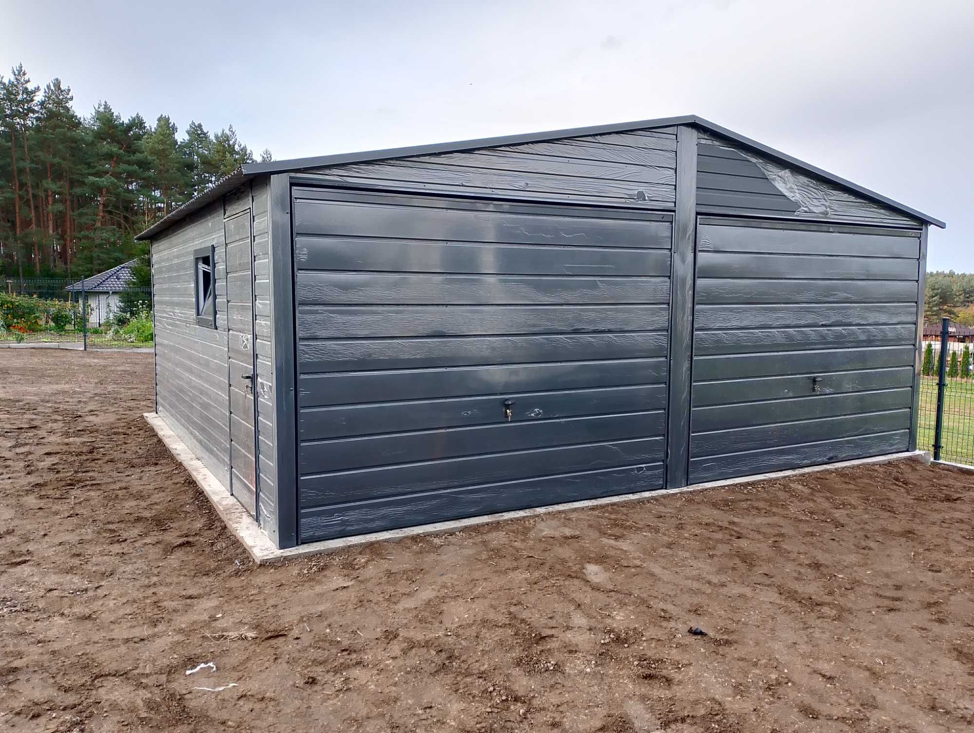 Garaż blaszany 7x6 w kolorze z palety ral do wyboru profil o cynk