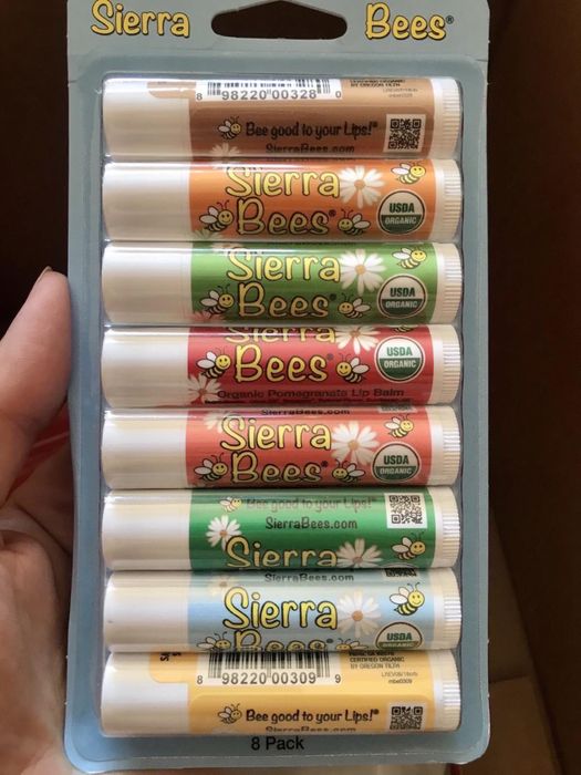 Органічні бальзами губ Sierra bees, різні смаки, натуральний склад