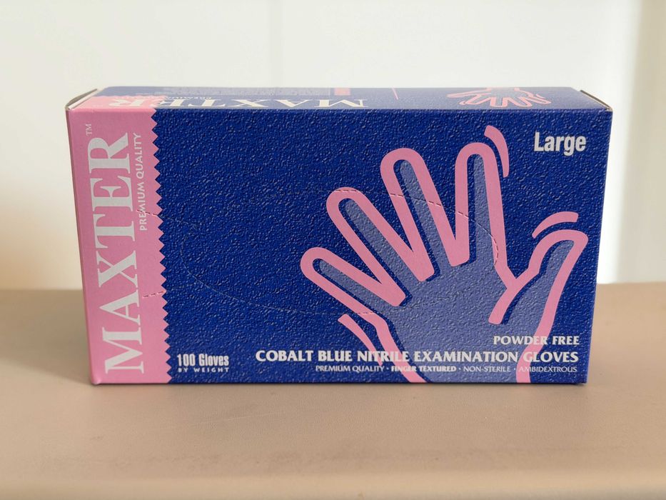 Rękawiczki nitrylowe niebieskie