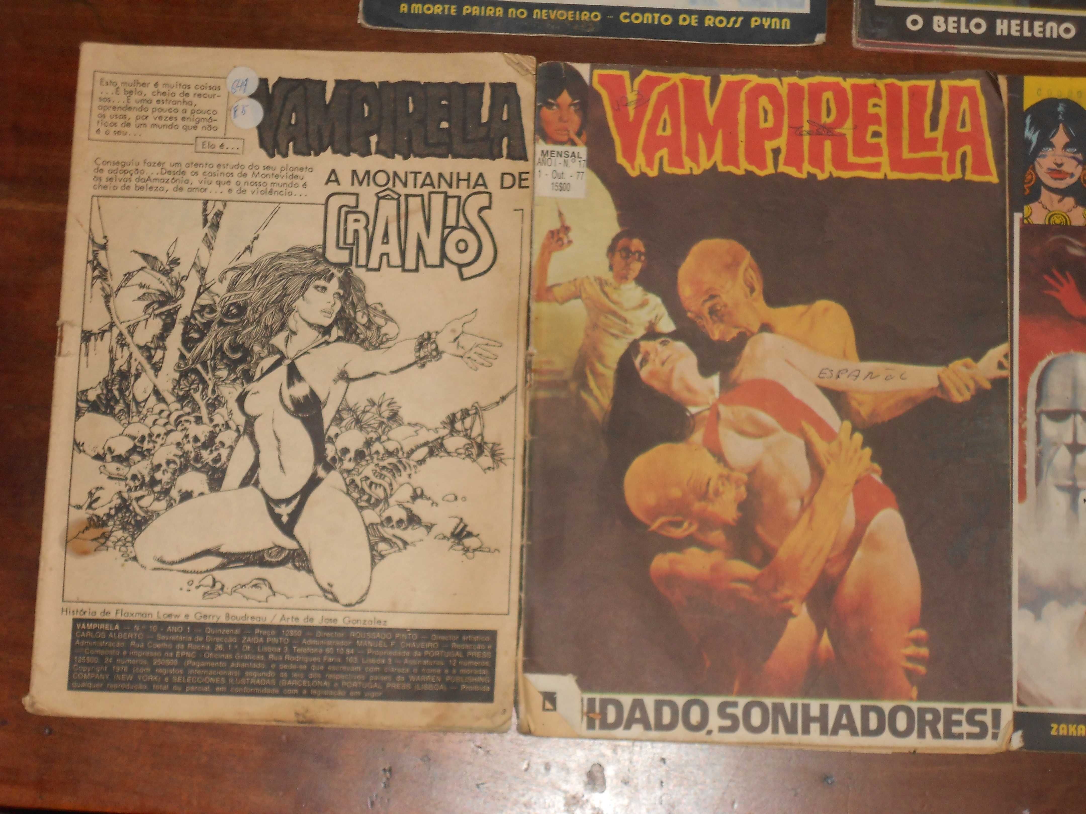 Revistas antigas Zakarella Vampirella Anos 70