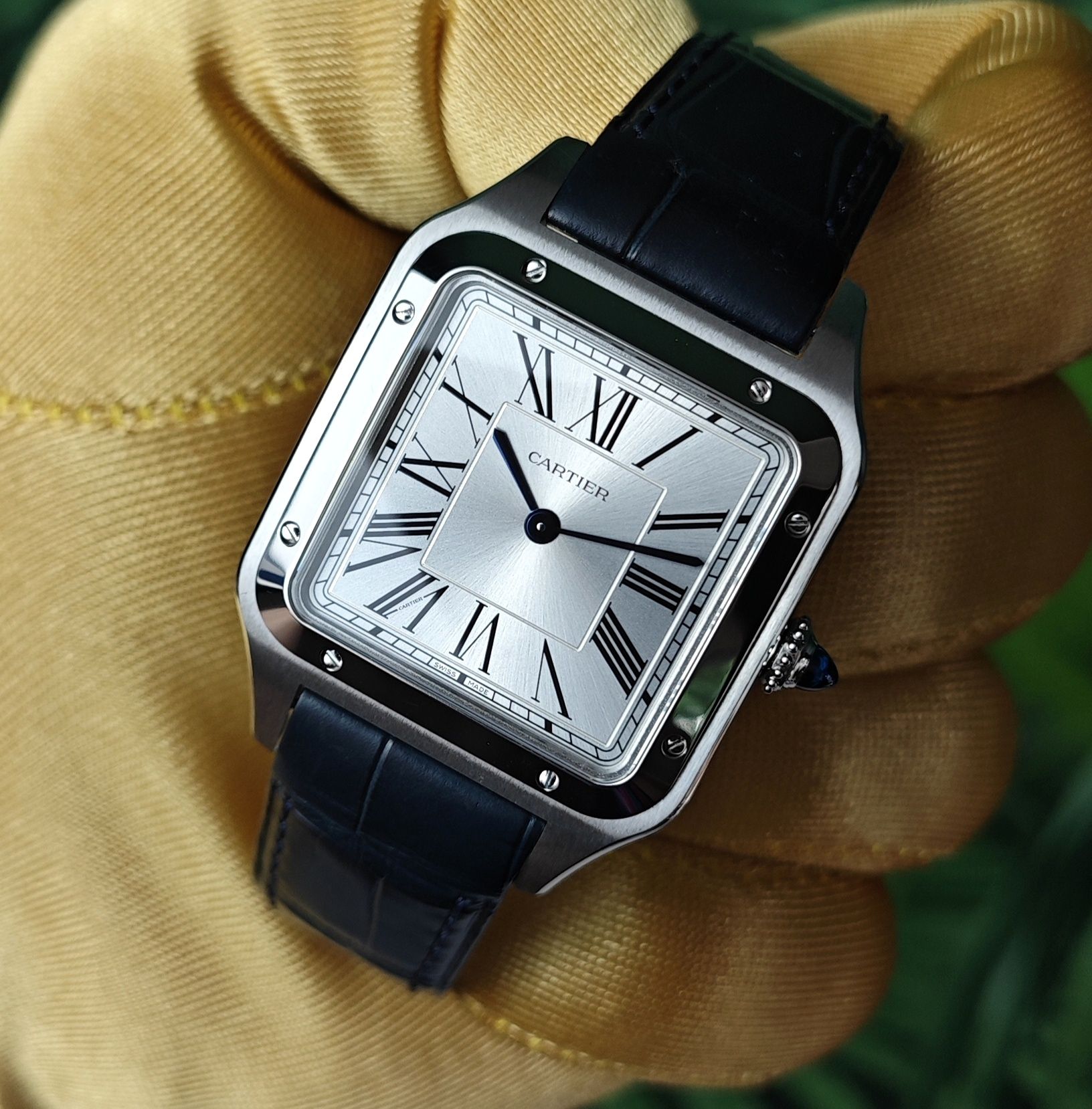 Nowy Cartier Santos Dumont Full Set L WSAA0022 zegarek męski damski ¡