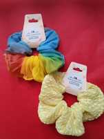 Frotki scrunchie /gumki do włosów duże