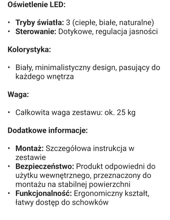 Mała toaletka nowa
