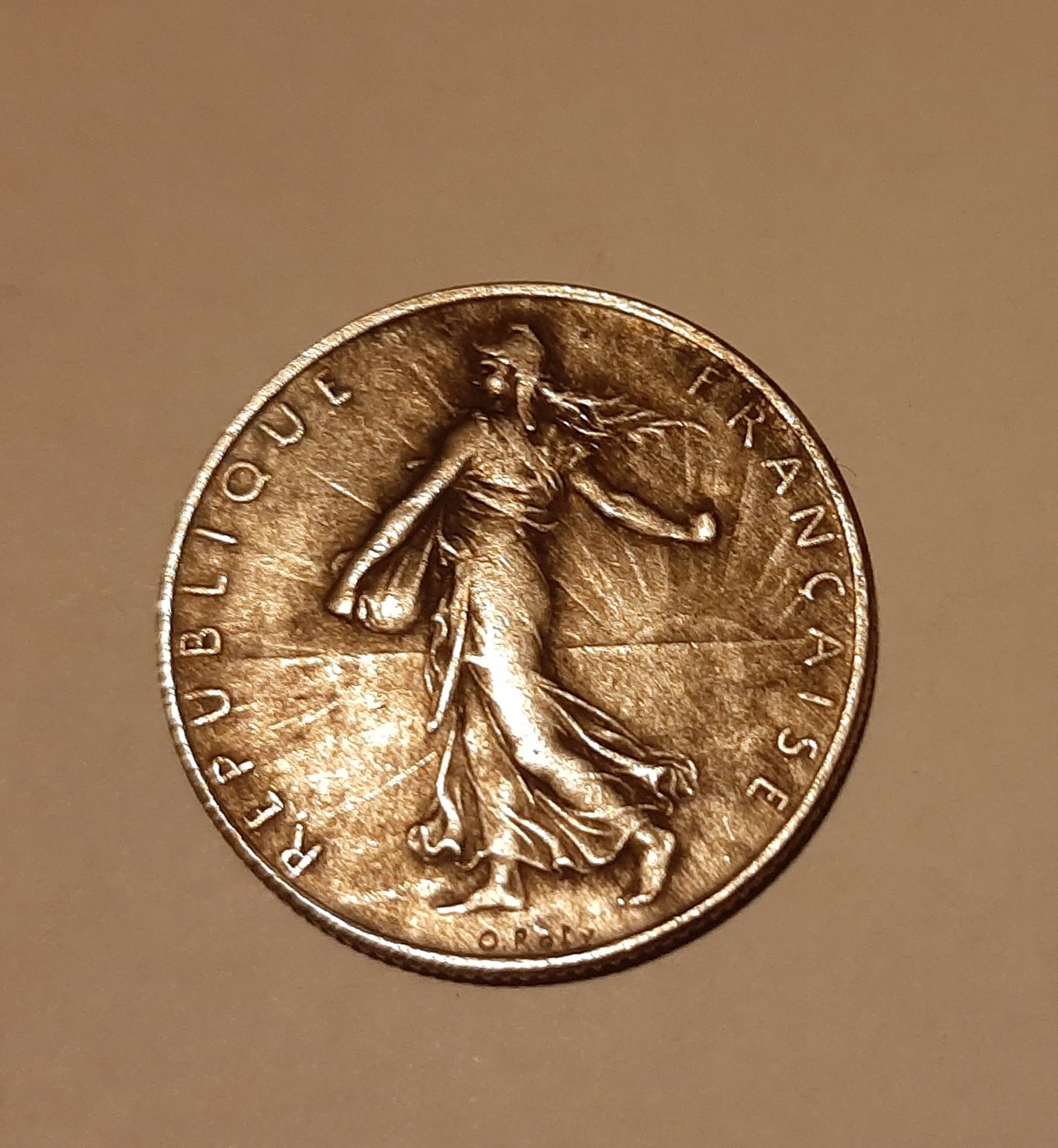 Moneta 5 franków 1928r.