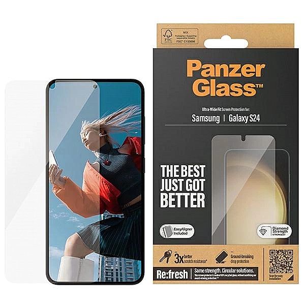 Szkło hartowane PanzerGlass Ultra-Wide Fit z aplikatorem na Samsung Ga