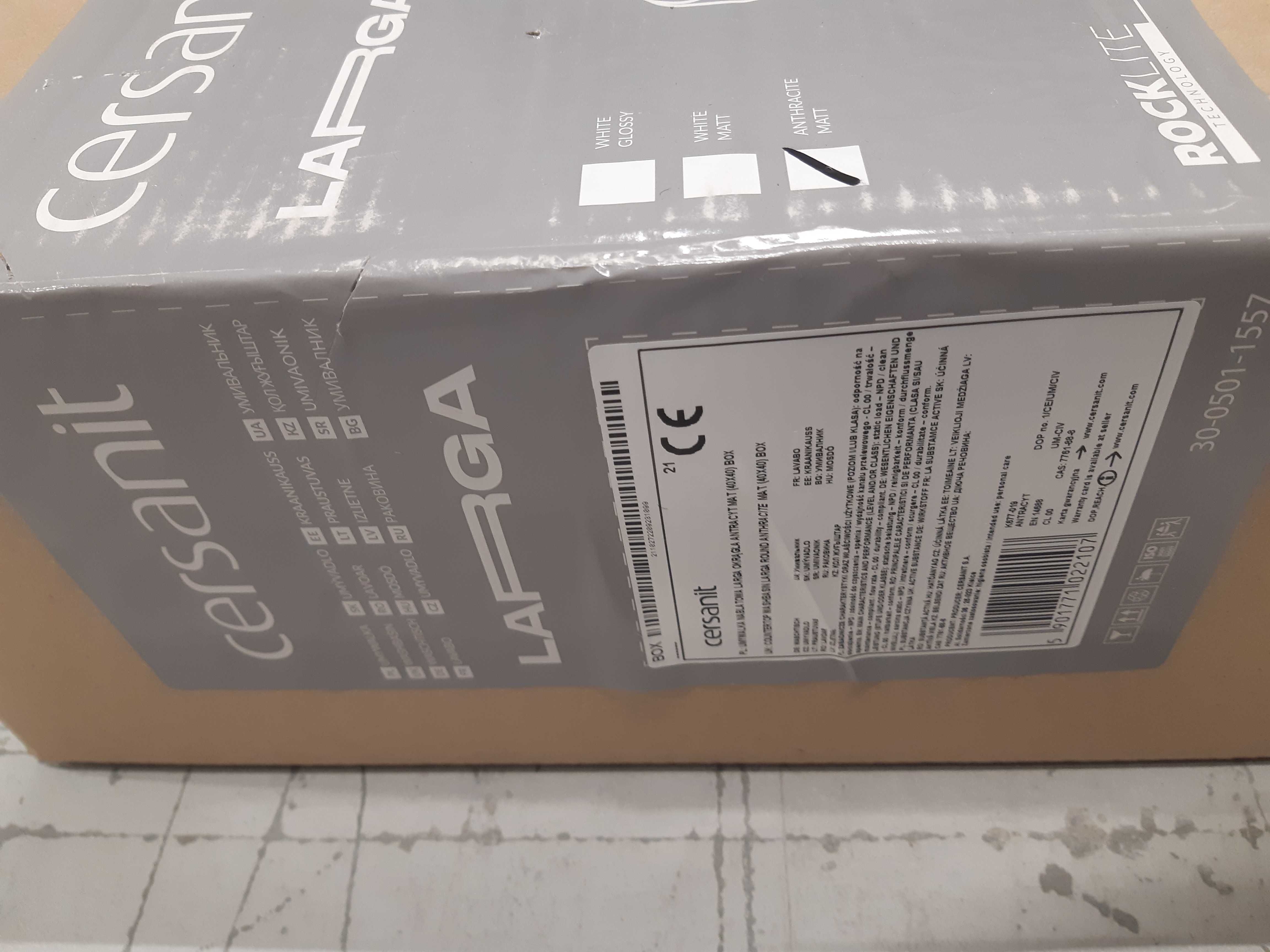 Umywalka Cersanit Larga antracyt K677-019